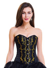 Elegant Traditional Vintage High Quality Women Brocade Punk Gothic Steel Boned Lace Up Body Shapewear Overbust Corset Tops Main View