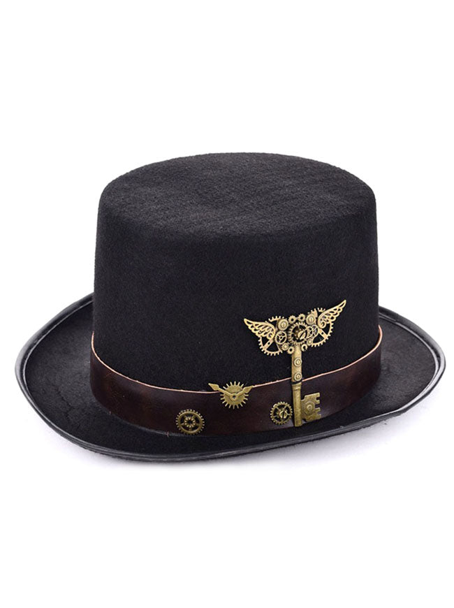 Steampunk Accessory Metal Gears Masquerade Party Costume Top Hat