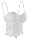 Vintage Gothic Floral Lace Bustier Corset Party Bralet Crop Top BH Side View