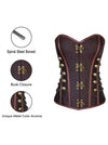 Jacquard Steampunk Party Cosplay Costume Strapless Corset Brown