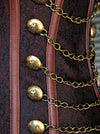 Vintage Style Jacquard Chains Overbust Waist Cincher Strapless Corset