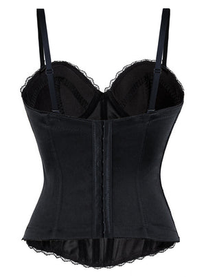 Exclusive Fancy Women Lace Gothic Steampunk Spaghetti Straps Overbust Corset Tops Detail View