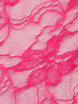 Nuisette sexy en dentelle transparente pour femmes Vêtements de nuit Chemise Lingerie Tenues Rose Vue détaillée