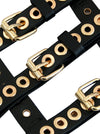 Steampunk Gothic Accessories Faux Leather Hole Retro Buckle Adjustable Waist Cinch Belt Detail View