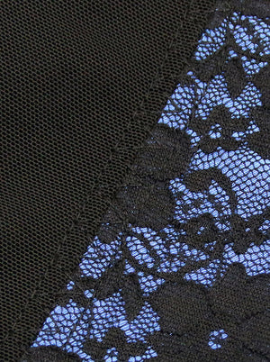 Crochets en dentelle désossée en acier en spirale pour femmes Workout Sport Waist Trainer Corset Bleu