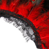 Elegant Black Natural Fur Halloween Shawl Detail View-2