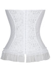 Sweetheart Ruffle Lace Up Bridal Corset Bustier Top Back View