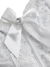 Sexy Ruffle Floral Bowknot Ribbon Bridal Corset Bustier Top Detail View