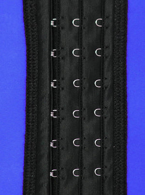 High Quality Casual All-match Women Blue Latex Steel Boned Waist Training Underbust Vest Corset Tops Detail View