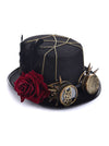 Steampunk Vintage Retro Rock Punk Rivet Goggles Rose Chains Hat Costume Accessory