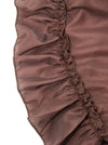Women's High Quality Cyberpunk High Low Ruffle Skirt Coffee Detail View
